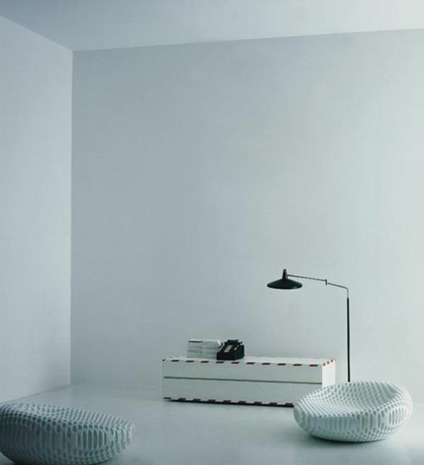 καναπές με λειτουργία χαλάρωσης Σχέδιο λευκού τοίχου Jean Marie Massaud