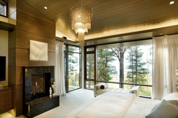 στερεό σπίτι σχέδιο Κολοράντο χειμώνα λευκό κρεβάτι κρεβατοκάμαρα