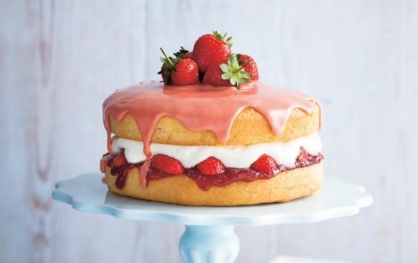 ιδέες καλοκαιρινής τούρτας για μίμηση με φράουλες