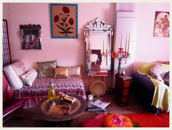 Καλοκαιρινές ιδέες διακόσμησης σχεδιασμού λευκός δερμάτινος γωνιακός καναπές ροζ