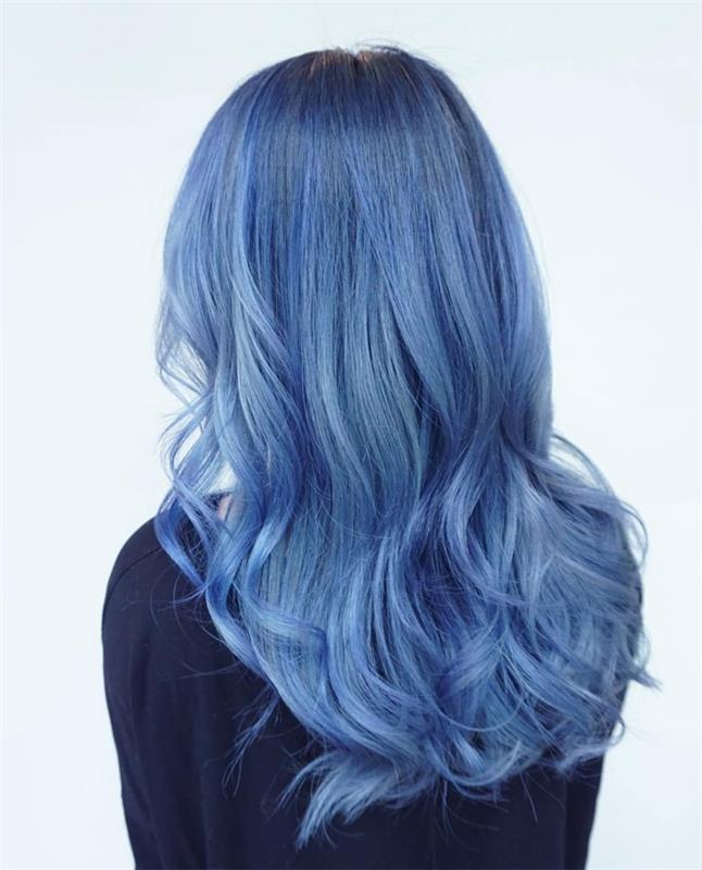 καλοκαιρινά χτενίσματα 2017 μπλε μαλλιά