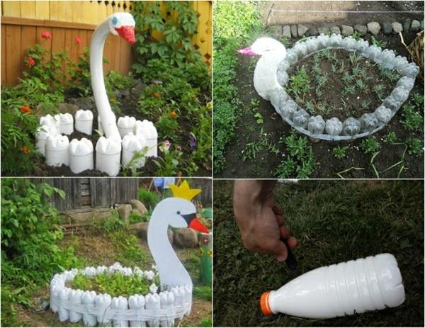κάντε τη διακόσμηση του καλοκαιρινού κήπου μόνοι σας επαναχρησιμοποιήστε πλαστικά μπουκάλια