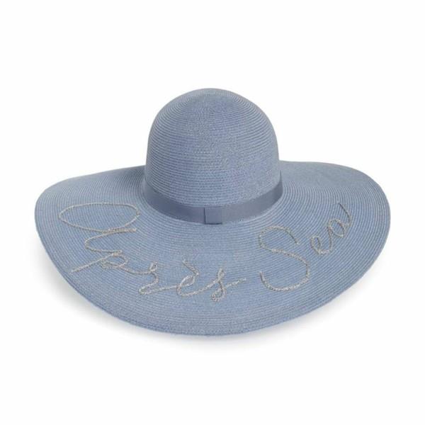 καλοκαιρινό καπέλο μπλε γκρι απόχρωση