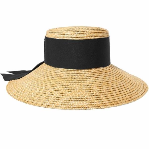 καλοκαιρινό καπέλο καλαμάκι με μαύρο ριγέ μέγεθος