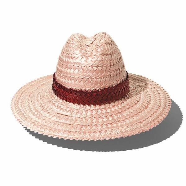 καλοκαιρινό καπέλο μεταξύ ροζ και μπεζ μεγέθους