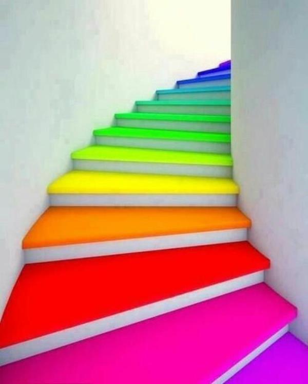 σκάλες διακόσμησης χρώματα νέον
