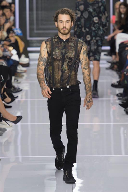 καλοκαιρινά σύνολα Versace 2016 ανδρικό πουκάμισο μόδας