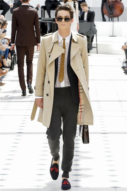 καλοκαιρινά ρούχα burberry 2016 καλοκαιρινή μόδα καμπαρντίνα μπεζ ανδρική μόδα γραβάτα αθλητικά παντελόνια