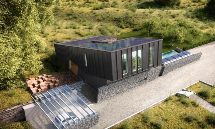 ηλιακή ενέργεια μηδενικής ενέργειας σπίτι πολυ-άνετο σπίτι zeb έργο Νορβηγία