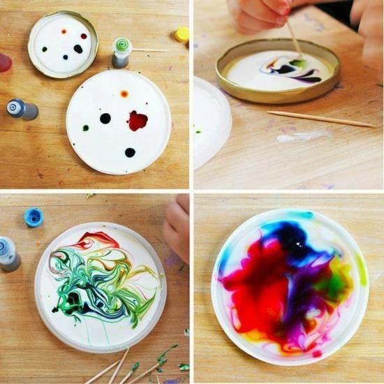τα παιδιά φτιάχνουν καταψύκτες με ακρυλικά χρώματα