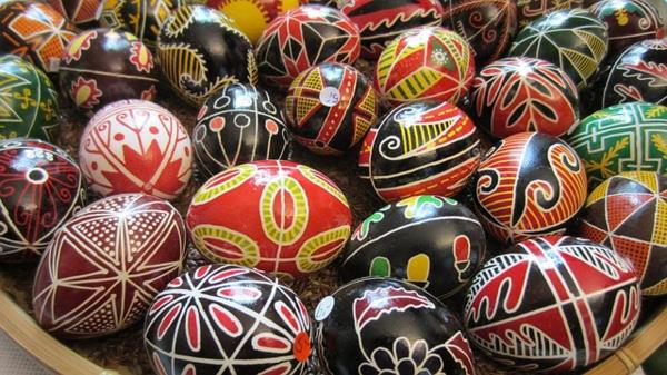 Σορβικά Πασχαλινά αυγά αφηρημένα σύμβολα τέχνης