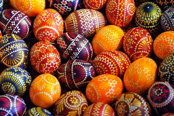 Σορβικά Πασχαλινά αυγά άδεια αυγά τεντίλ μοτίβο