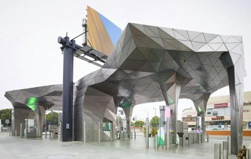 θεαματικά κτίρια σχεδιάζουν σχήματα διαμαντιού origami