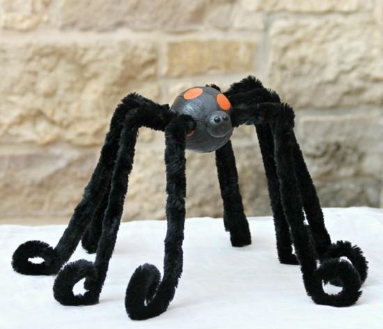 spider tinker halloween ιδέες χειροτεχνίας με καθαριστικό σωλήνων