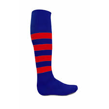 Kırmızı Çemberli Mavi Spor Çorap