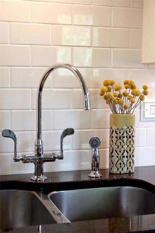 Προστασία ψεκασμού κεραμίδι κουζίνας καθρέφτης κουζίνας πλακάκια κουζίνας τοίχος διπλός νεροχύτης