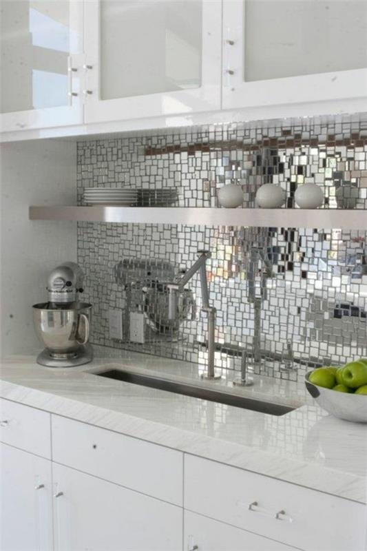 Πλακάκια κουζίνας ασημένια πλακάκια καθρέφτη κουζίνας πλακάκια κουζίνας