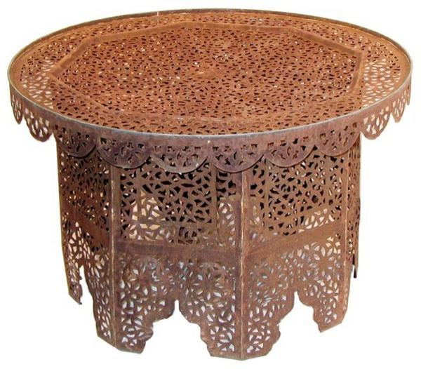 μοτίβο χάλυβα μαροκινό τραπέζι ανατολίτικα έπιπλα