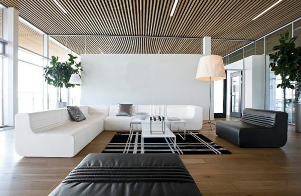 λαμπτήρες δαπέδου σαλόνι καναπές ξύλινο πάτωμα μοντέρνα αρχιτεκτονική