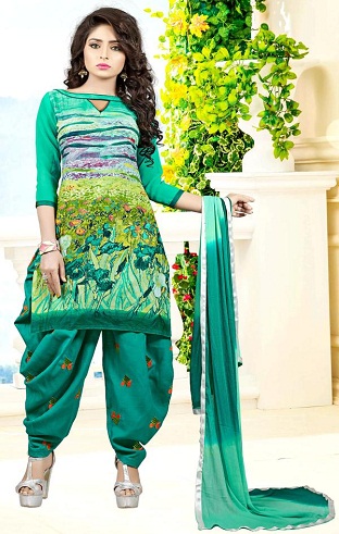 „Patiala Style Green Salwar“ kostiumas