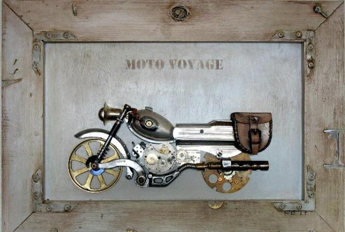 δημιουργική μοτοσικλέτα steampunk art