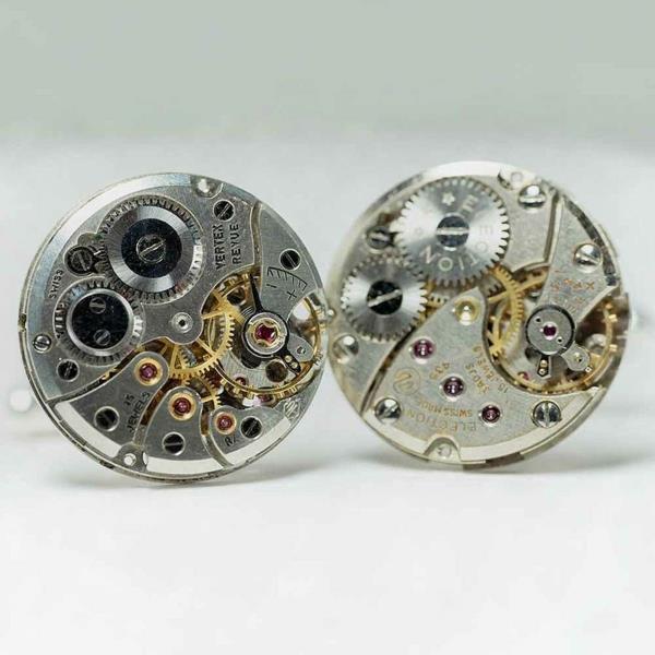 μανικετόκουμπα steampunk κοσμήματα παλιό μηχανισμό ρολογιού
