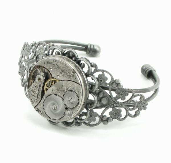μηχανισμός ρολογιού steampunk art βραχιόλι