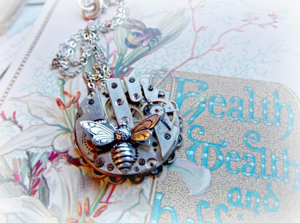 steampunk τέχνη ρολόι μηχανισμός μέλισσα