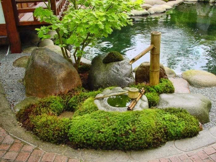 Δημιουργία ιαπωνικού κήπου με βράχους και πέτρες και φυτά