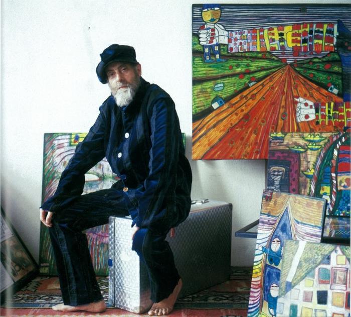 Φωτογραφία του Αυστριακού καλλιτέχνη Friedensreich Hundertwasser