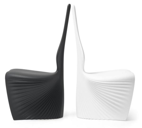 αισθητική συλλογή επίπλων καρέκλες πλάτη μαύρο λευκό