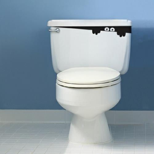 αυτοκόλλητο τουαλέτα ενδιαφέρουσα αυτοκόλλητη σχεδίαση μπάνιο