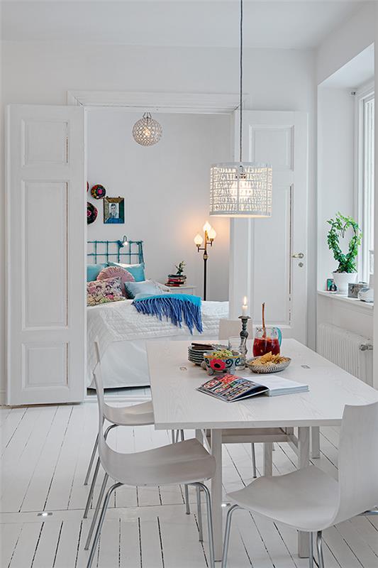 κομψό επιπλωμένο διαμέρισμα λευκό υπνοδωμάτιο Γκέτεμποργκ