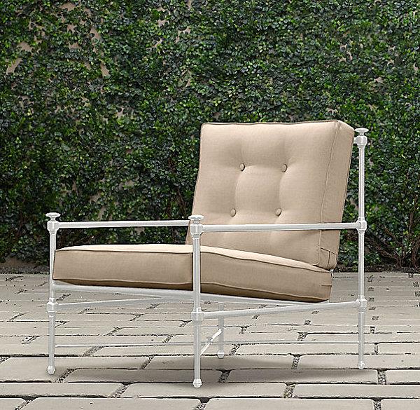 κομψές καρέκλες κήπου λεπτό πλαίσιο από αλουμίνιο