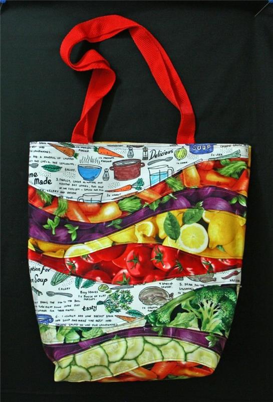 ράψιμο υφασμάτινες τσάντες ανακύκλωση ιδεών τσάντα αγορών