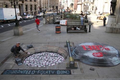 street art 3D εφέ ιδέα διάσταση υπόγεια