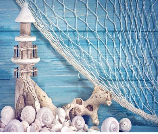 ιδέες για θαλάσσια διακόσμηση παραλιών κοχύλια ψαρέματος