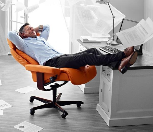 καρέκλα γραφείου χαλαρώστε άγχος πορτοκαλί