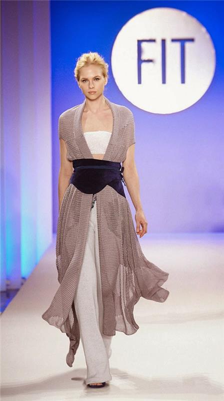 πλεκτό φόρεμα καφέ πλεκτό γιλέκο κυρίες μόδας Anthony Argentina