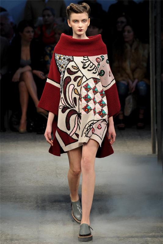 πλεκτό φόρεμα πλεκτά fw 2014 2015 χειμερινά χειμωνιάτικα φορέματα μόδας γυναίκες