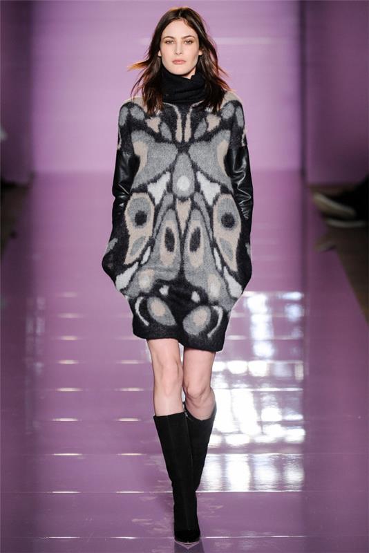 πλεκτά fw 2014 2015 χειμερινά φορέματα γυναικεία lonf πουλόβερ πλεκτό