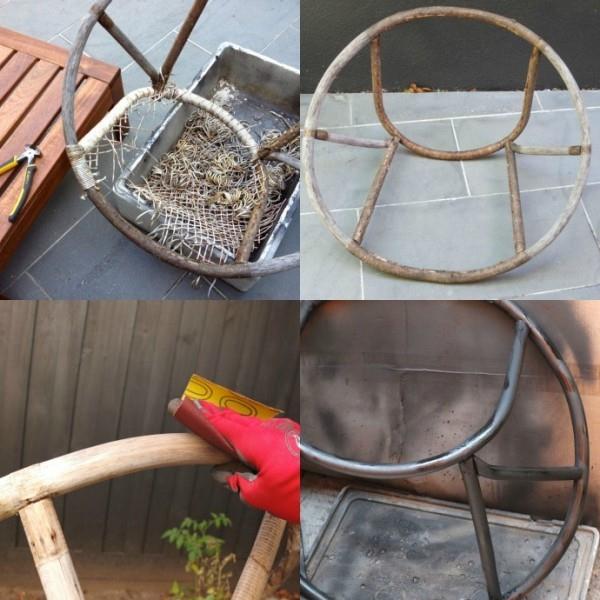Επισκευάστε παλιές καρέκλες που ράβουν από υπολείμματα υφάσματος