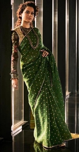 Kangana Ranaut Green Saree