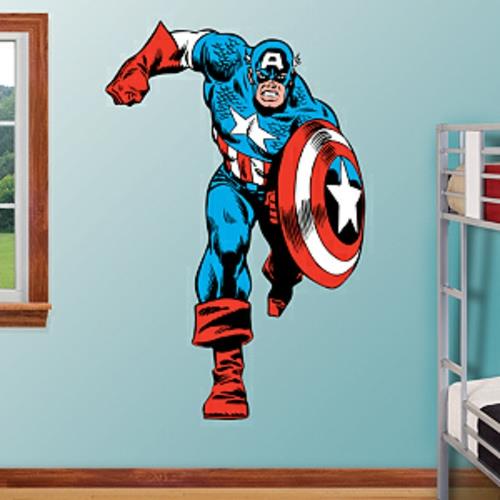superhero deco αυτοκόλλητα τοίχου captain america