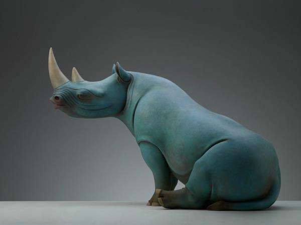 σουρεαλιστικά γλυπτά ζώων ιδέες καλλιτέχνης ρινόκερος