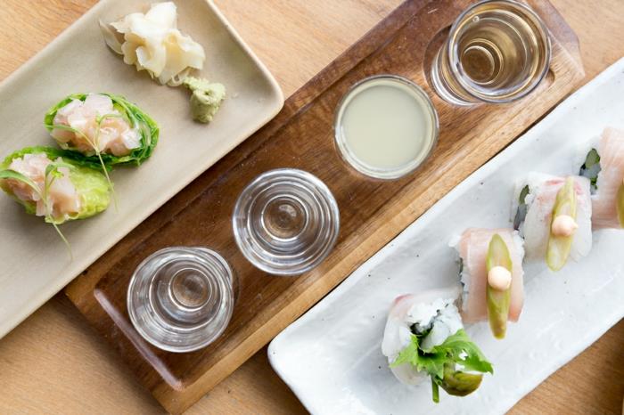 πιάτα σούσι και αξεσουάρ σούσι ξύλινα ιαπωνικά επιτραπέζια σκεύη