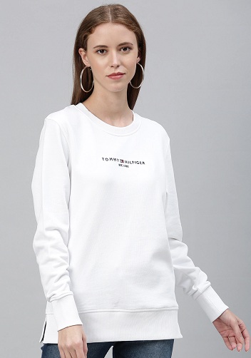 Tommy Hilfiger baltas megztinis moterims