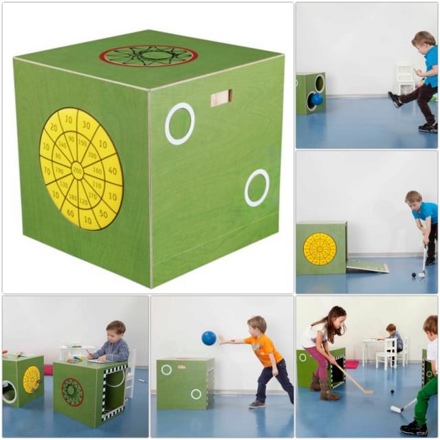 κουτί ταλέντων παιδικά παιχνίδια ξύλινος πράσινος κύβος