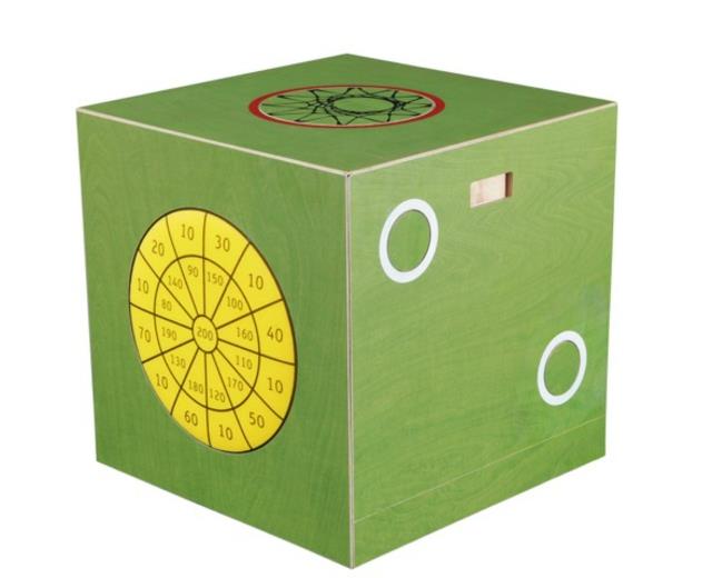 κουτί ταλέντο παιδικά παιχνίδια ξύλο πράσινο σε σχήμα κύβου