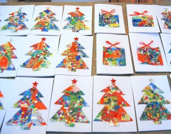 tannenbaum πούλιες tinker χριστουγεννιάτικες κάρτες με παιδιά